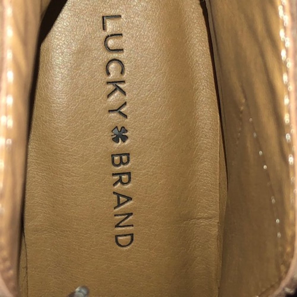 Lucky Brand Women's Bryton Leather Booties - Toffee - Size 9.5 M US / 39.5 EU - Picture 4 of 7